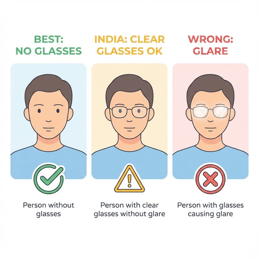 Glasses in Passport Photos