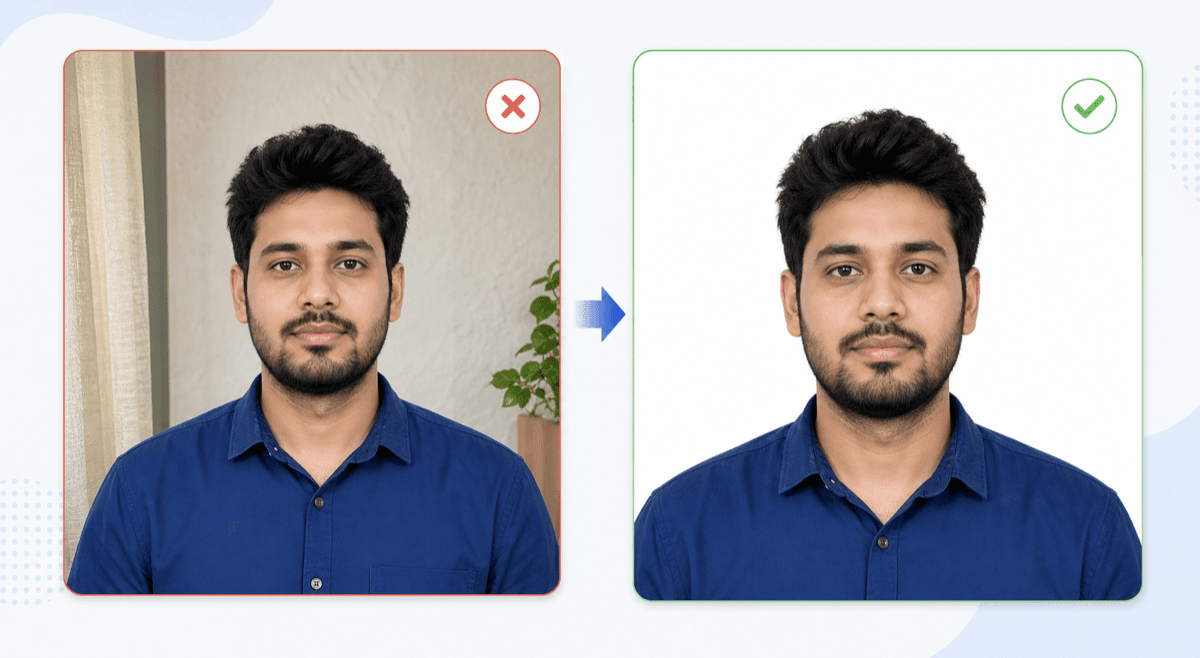 Passport Size Photo Maker - Free 35x45mm & A4 Sheet
