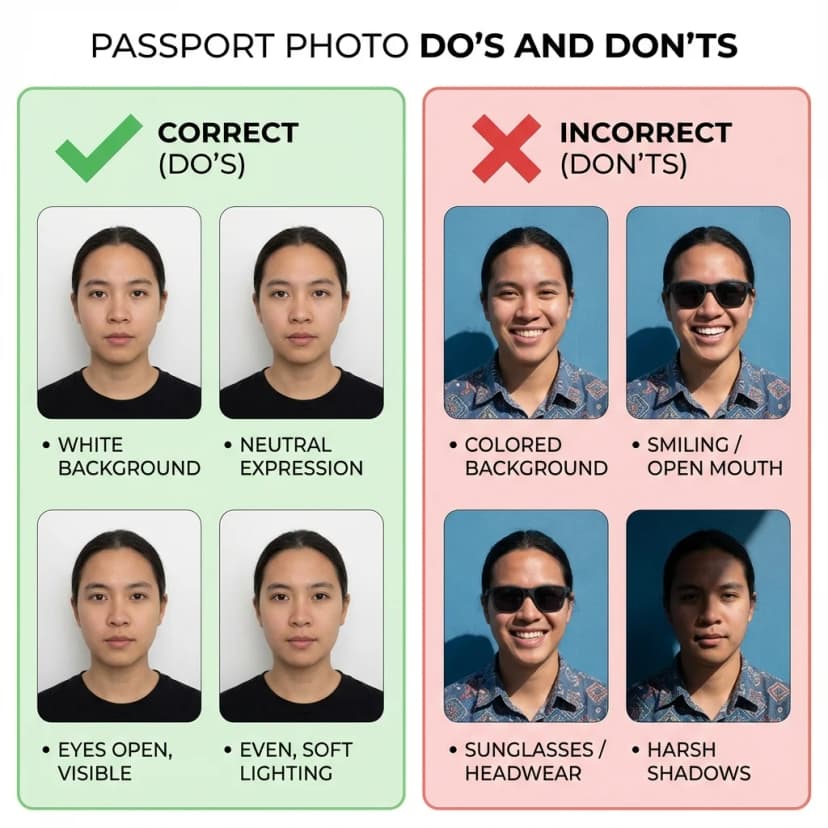 Neutral facial expression with visible ears vs smiling with cap and sunglasses rule